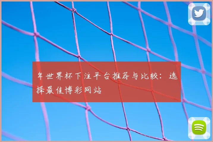 年世界杯下注平台推荐与比较：选择最佳博彩网站